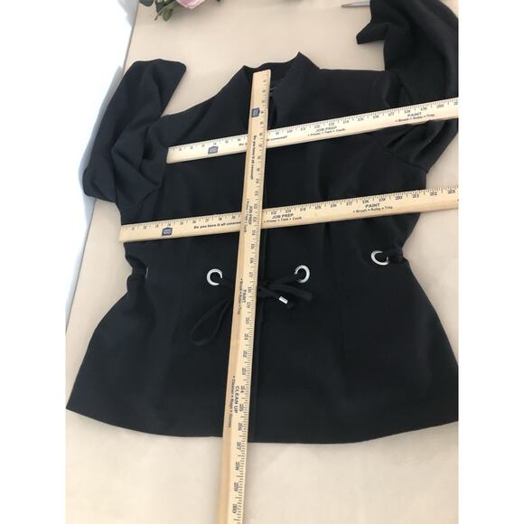 Chadwick Blazer Womens 14W Black Open Career Office Clueless Preppy Long Sleeve - Picture 5 of 9